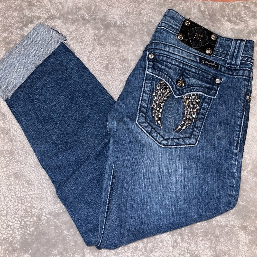Miss Me Skinny Jeans with Wings